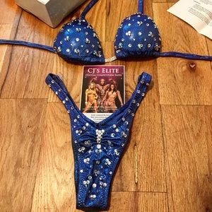 CJ Suits Swarovski Crystal Embellished Figure Suit